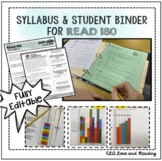 Fully Editable Student Data Materials & Syllabus for Read 180