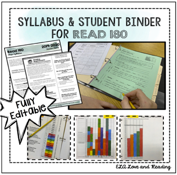 Preview of Syllabus, Welcome Materials, & Student Data Binder for Read 180  Fully Editable