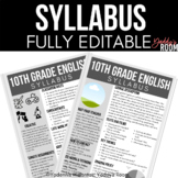 English Syllabus Template for Middle and High School - Ful