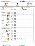 Fully Editable Visual Behavior Chart with Daily Schedule (PPT)