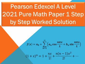 Preview of Fully Solved A Level  2021 Pure Math Paper 1
