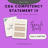 Fully Written CDA Competency Statement IV Sample Google Do