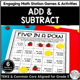 Fun 5th Grade Math Dice Games: Addition and Subtraction wi