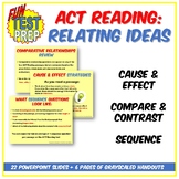 Fun ACT Reading Relating Ideas PPT: Compare/Contrast, Caus
