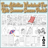 Fun Activities Worksheet For Kids Summer Season Packet