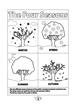 the four seasons coloring pages for preschoolers
