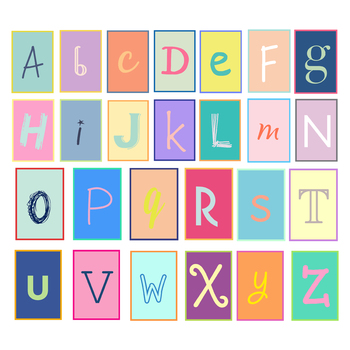 Fun Alphabet Letters { Digital Clip Art } by The Paper Pegasus | TPT