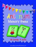 Antonyms Activity: Antonyms Memory Game: Literacy Center: 