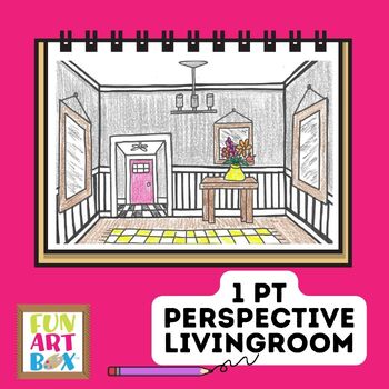 Preview of Fun Art Box™ Mini Masterpiece™ 1 pt Perspective Livingroom PowerPoint