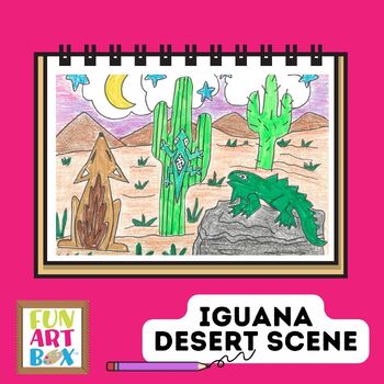 Preview of Fun Art Box™ Mini Masterpiece™ Iguana Desert Scene PowerPoint