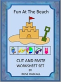 Beach Theme Activities Cut and Paste Worksheets Special Ed