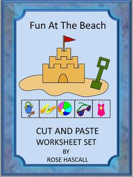 Preview of Beach Day Theme Activities Letter Matching Upper and Lowercase Worksheet Kinder