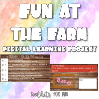 Preview of Fun At The Farm: Digital Learning Project