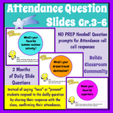 Fun Attendance Question Prompts Instead of Saying "Here"