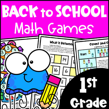 Preview of 1st Grade Back to School Activities - Fun Math Games for Beginning of the Year