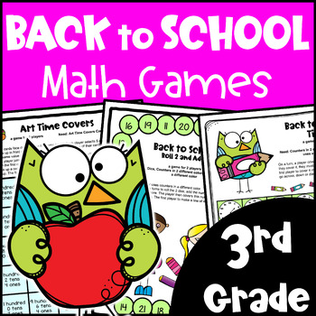 Preview of 3rd Grade Back to School Activities - Fun Math Games - Beginning of the Year