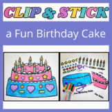 Fun Birthday Cake Cut and Paste Gift Activity Fine Motor C