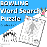 Fun Bowling Word Search Puzzle (for Early Finishers) - Grades 2-5