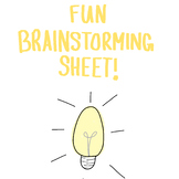 Fun Brainstorming Handout (Lightbulb theme)