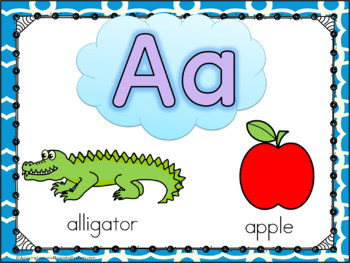 Fun Bright Alphabet Posters and Coloring Sheets by AmazingLessons4Friends