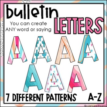 Fun Bulletin Board Letters | Classroom Decor | Back to School Decor ...