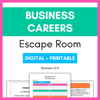Preview of Fun Business Careers Escape Room Activity