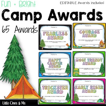 Preview of Fun Camp Awards Bright Editable