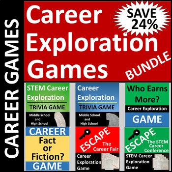 Preview of Fun Career Exploration Games Bundle SAVE 24%