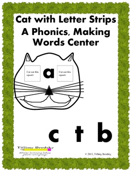 Preview of Fun Cat Phonics, Making Words Reading Center or Game. For ESOL & ESE too!
