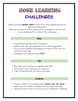 challenges to do with friends at home