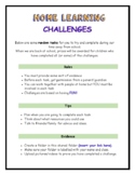 Fun Challenges for Home / Online learning