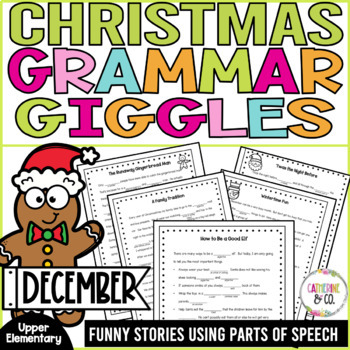 Preview of Fun Christmas Grammar Mad Lib Activities | Great for Christmas Party Games