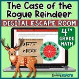 4th Grade Christmas Math Activity Digital Escape Room Game
