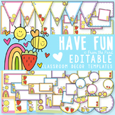 Fun Classroom Decor Theme Pack - Editable Templates