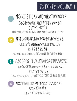 Preview of Fun Classroom Fonts - includes 4