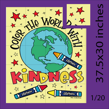 Preview of kindness is free sprinkle it everywhere Collaborative Poster Art Coloring