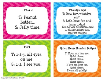 Preview of Fun Classroom Management Attention Grabbers!