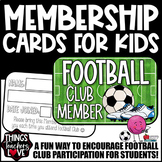 Fun Club Membership Cards for Students - FOOTBALL CLUB - r