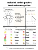 Fun Color Matching Worksheets (15 pages)