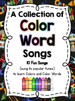 Preview of Fun Color Song Posters: Learn how to SPELL the Color Words: Letter Naming Fun