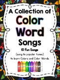 Fun Color Song Posters: Learn how to SPELL the Color Words