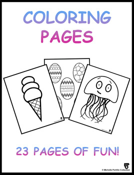 Preview of Fun Coloring Printable Pages - BUNDLE