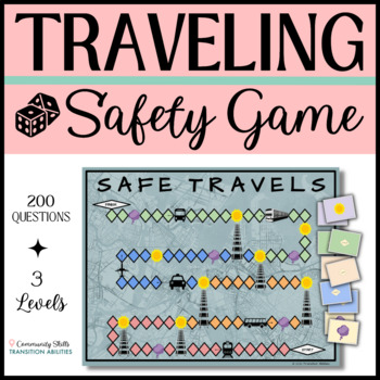 Preview of Fun Community Safety CBI Travel BOARD GAME | SPED Life Skills Activity