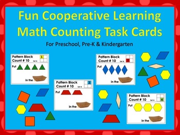 Preview of Math Counting Task Cards & Fun Cooperative Learning