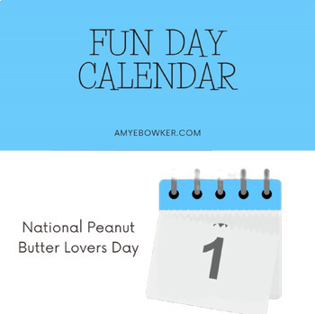 Preview of All Year Fun Day Calendar| Journal Prompts, No Prep