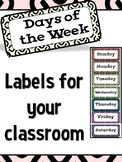 Fun Days of the Week Classroom Labels