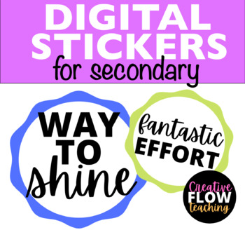 Preview of Digital Stickers for High School