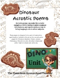 Fun Dinosaur Themed Acrostic Poem Pages