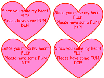 Fun Dip Valentines Tags by Crazy Kinder Mom Teachers Pay Teachers