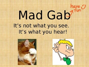 Preview of Fun Distance Learning, Virtual Learning, or Classroom Game- Mad Gab